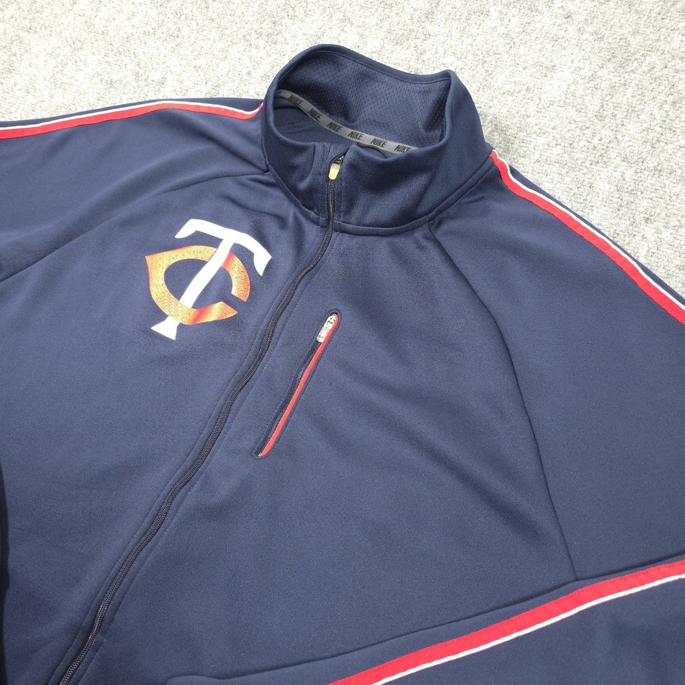 Nike Jacket Mens XL Navy Minnesota Twins MLB Baseball Full Zip Warmup Training